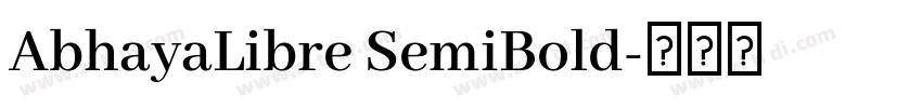 AbhayaLibre SemiBold字体转换